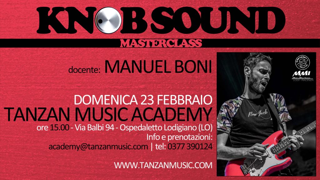 Knob-Sound-Masterclass di Chitarra presso Tanzan Music Academy